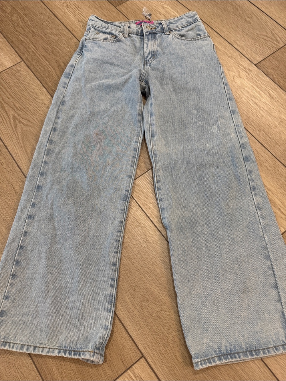 Edikted Wide Leg Lightwash Jeans Sz XS Back to School Y2K 90s Trendy